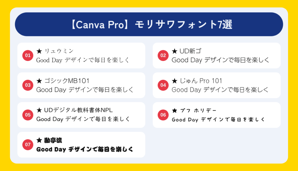 Pro限定のモリサワフォント7選
